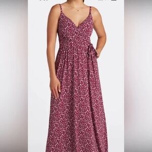 Adara faux wrap maxi dress red xl by Kayleigh